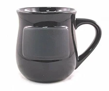 Chalk Board 16 Oz. Hi-Fire Stoneware Clay Word Mug (Black)