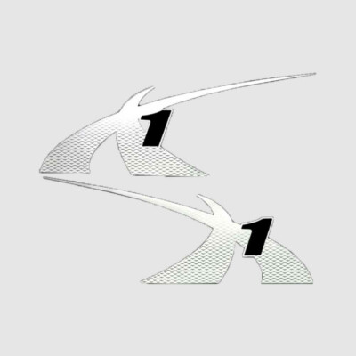 #ad #ad MasterCraft Boat Brand Decal Set 7501398 X1 Glacier White Set of 2 $194.64