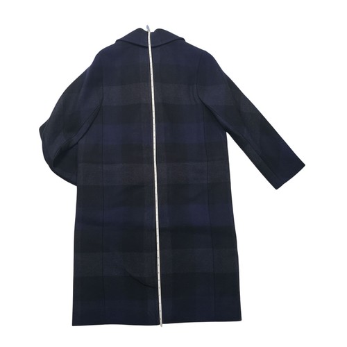 Madewell Gianna Coat in Sara Mega Plaid Women 8 Blue Tartan Insuluxe Fabric NWT - Picture 11 of 20