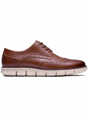 SHOESMALL Men's Casual Wingtip Oxfords Brogue Shoes Non-Slip-JZH7 - Picture 26 of 27