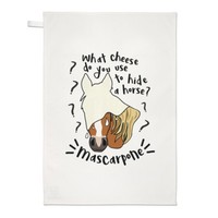 Mascarpone Pferd Scherz Geschirrtuch SpüLlappen - Lustig Pony KäSe