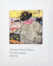 MAURICE SENDAK **SIGNED** POSTER of MADAME BUTTERFLY at HOUSTON GRAND OPERA 1998
