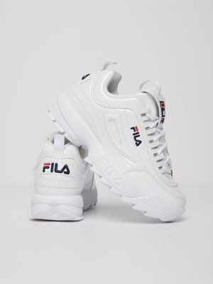 fila women's disruptor ii premium lace up leather dad sneakers