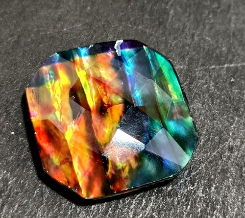 29,40 Ct natürlicher Ammolit opalähnlicher Bio-Doublet lose EGL ZERTIFIZIERTER EDELSTEIN - Bild 2 von 7