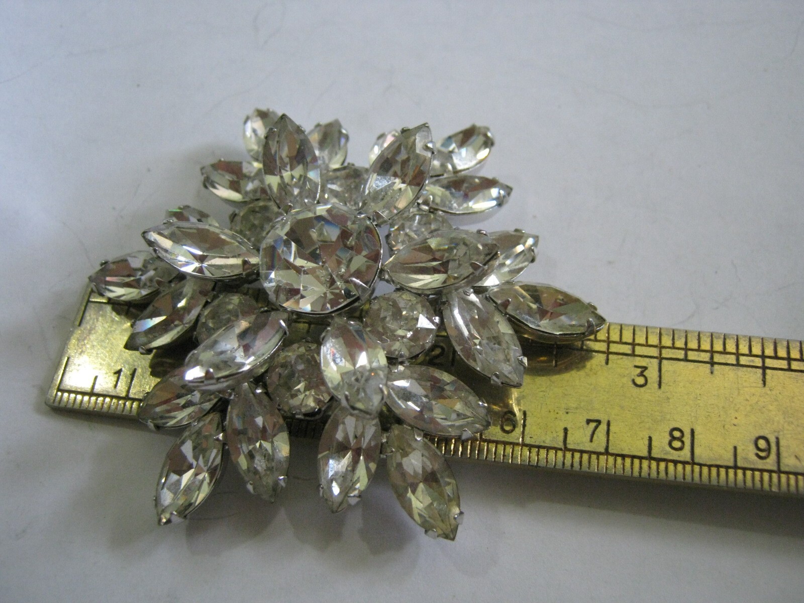 Unsigned Prong Set Clear Rhinestone Snowflake 2.7… - image 3