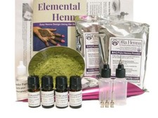ULTIMATE Henna Tattoo Kit 200g Powder Oil Applicator Bottles Transfer Paper Book