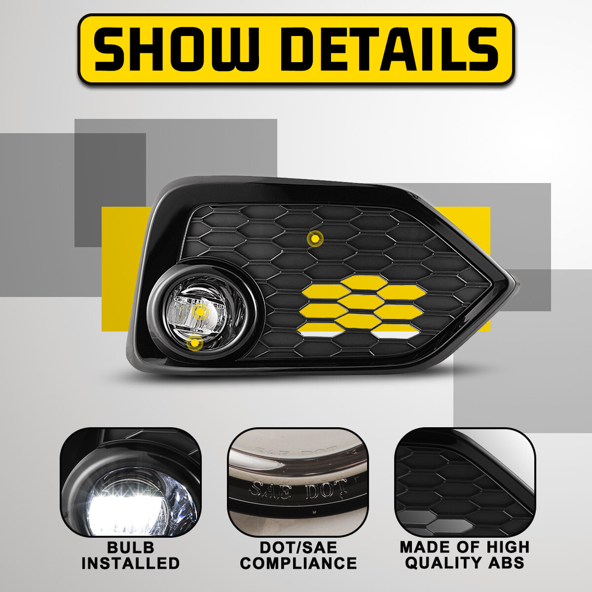 LED Fog Lights for 1719 Honda Civic Hatchback Si Assembly Lamps Wiring