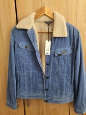 Lee Rider Corduroy Jacket Ladies Sherpa 'frost Blue'
