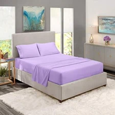 Nestl Full Size Sheet Sets - 4 Piece Full Size Sheets, Lavender Sheets Full Size