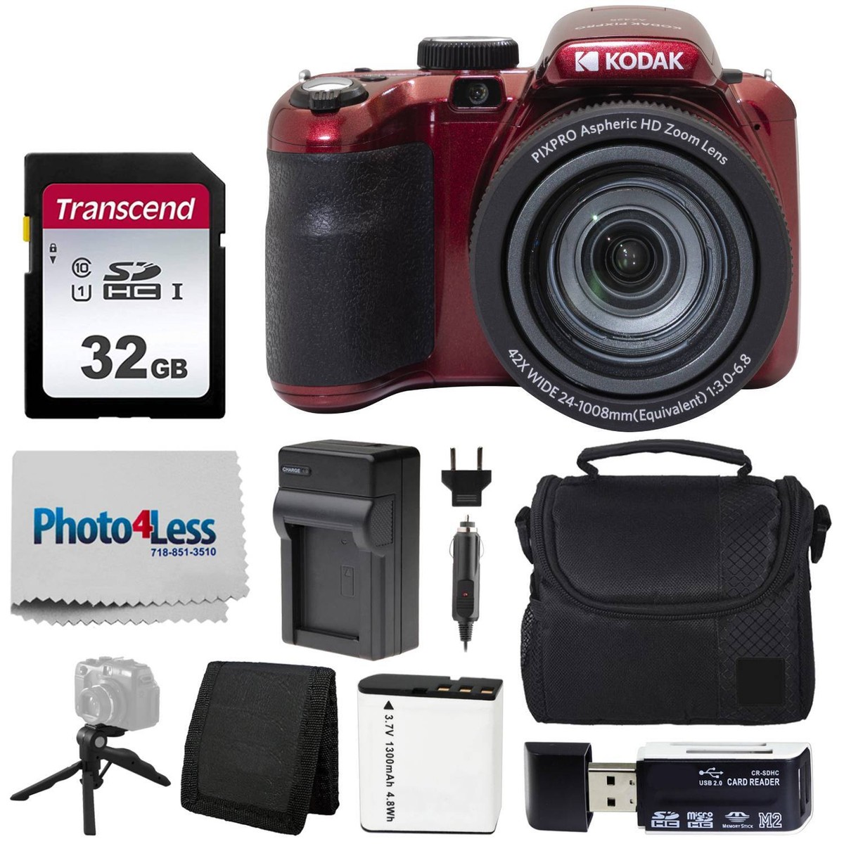 Kodak PIXPRO AZ425 Digital Camera (Red) + Accessories | eBay