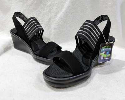 skechers rumblers sci fi women's wedge sandals