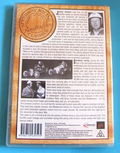 AUSTRALIAN SPEEDWAY RACING CLASSICS DVD Volume 1 &2 Johnny Stewart / Glory Days - Picture 2 of 2