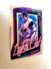 2021 DONRUSS OPTIC LIGHTS OUT SILVER PRIZM HOLO SP NOLAN RYAN ANGELS RANGERS