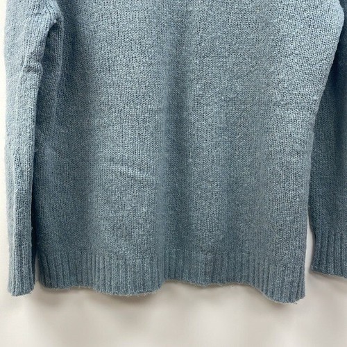 Jenni Kayne Alpaca Mockneck Long Sleeve Pullover Sweater Minimalist Blue Large - 第 5/10 張圖片
