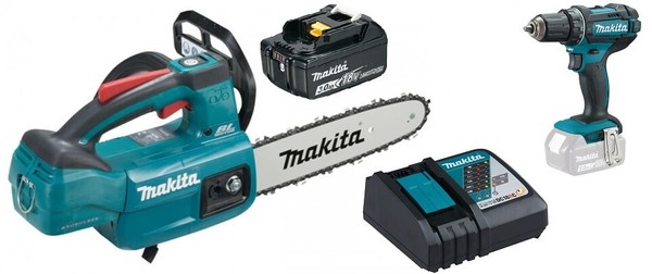 Makita DUC254Z Akku-KettensäGe 18V + DDF482Z Akku-Schrauber + 1X Akku 3Ah +Lader-image