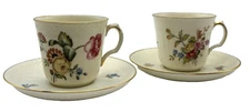 Vtg Royal Copenhagen #910 1546 Frijsenborg Demitasse Cups & Saucers Set of 2