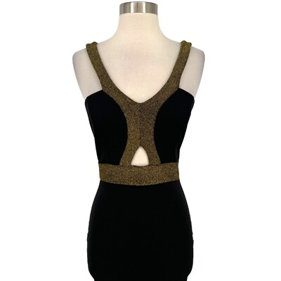slim fit dress slacks Black Gold Chain Straps Drawstring Cut Out Mini Dress