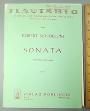 Robert Schollum - Sonata for Recorder and Harpsichord - Op. 76