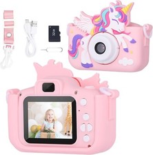 VisionX Kids Camera for Girls 1080P Digital Camera for Kids with 32GB Card and S