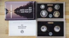 2021-S U.S. MINT SILVER PROOF SET w/ BOX/COA! - FREE SHIPPING!