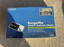 Cisco Linksys WPC100 Wireless Adapter MIMO Network Notebook Range Plus Complete