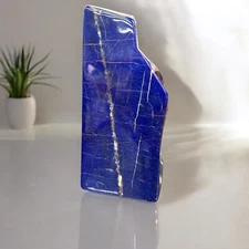 AAA Lapis Lazuli Free Form Crystal Polished Blue Geode Golden Veining 7 Lbs