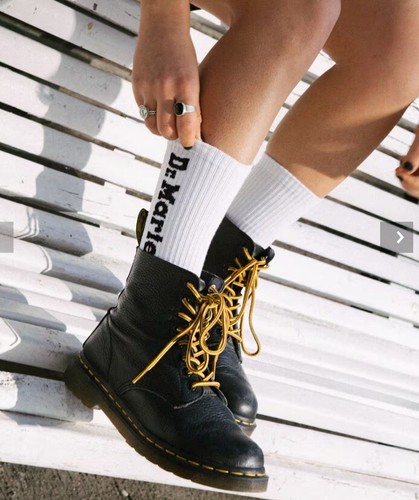 Dr. Martens 1460 Damenstiefel schwarz weich glattes Leder brandneu Größe 7 - Bild 3 von 11