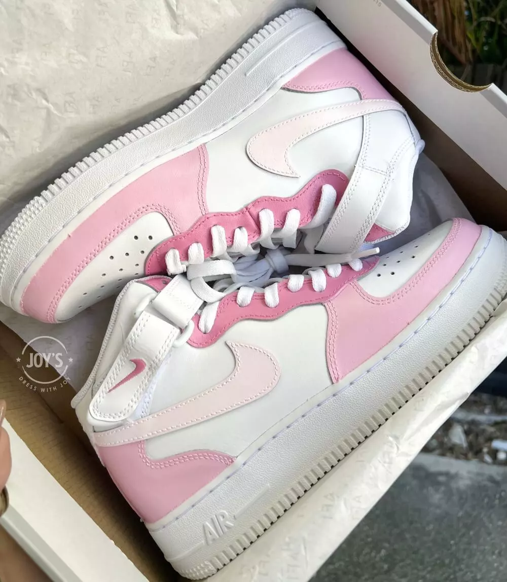 Pink Flowers Custom Air Force 1 Sneakers 7.5 M / 9 W