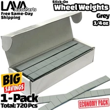 1 Box 1/4 oz Grey Wheel Weights Stick-on Adhesive Tape Total 720 Pcs Lead-Free