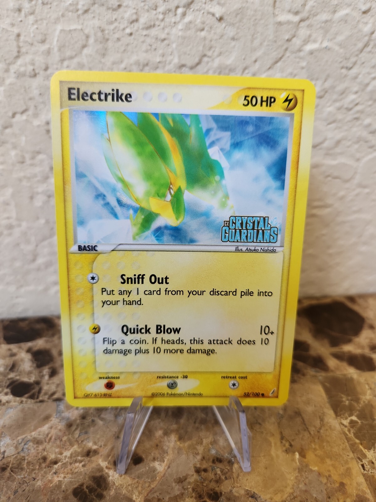 Pokemon Electrike 52/100 Reverse Holo EX Crystal Guardians NM