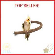 RYPET Parrot Bird Natural Wood Stand Perch Swing, U Shape