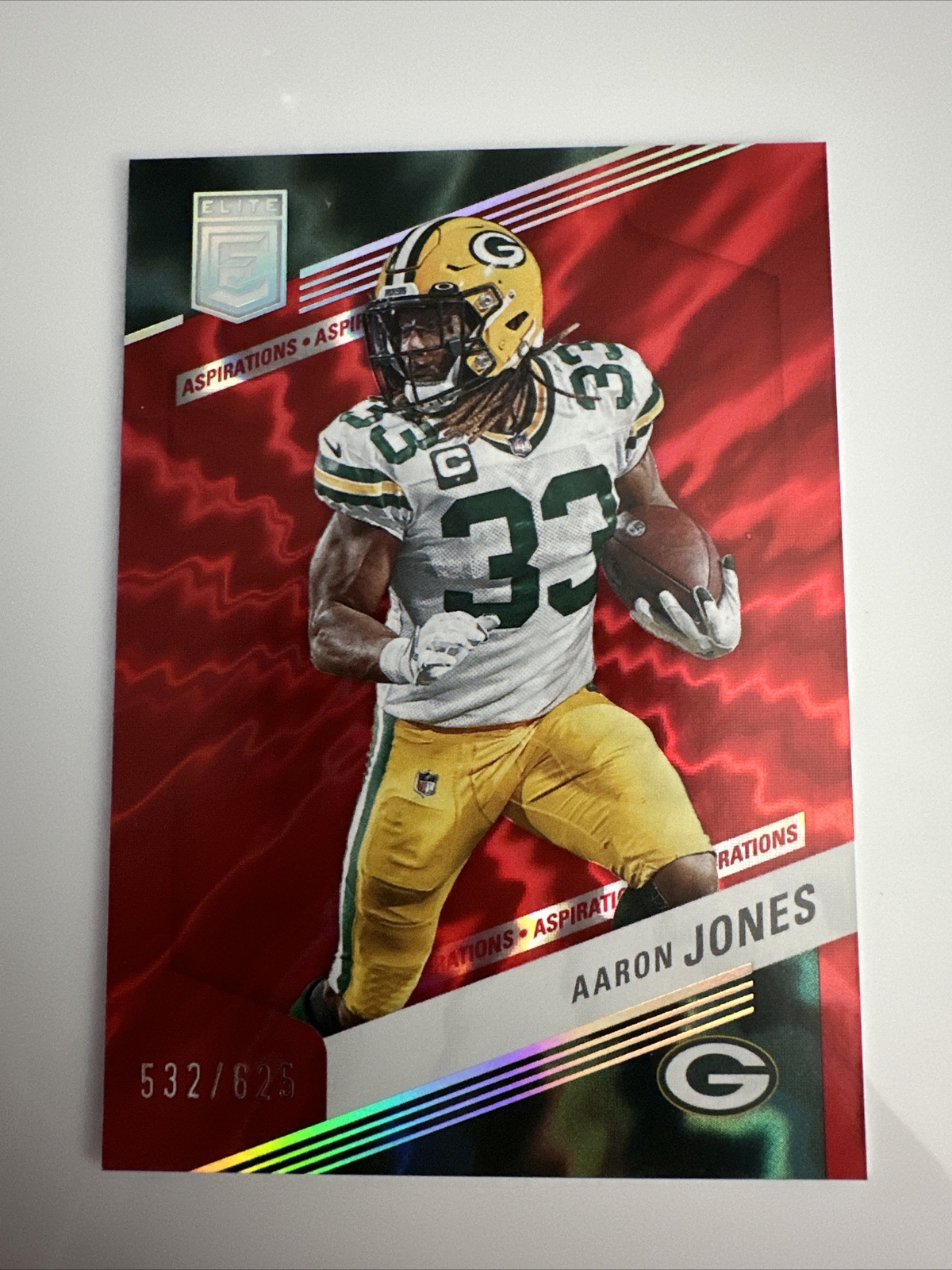 2023 Donruss Elite Aaron Jones Aspirations Shimmer /625 - Green Bay Packers #3