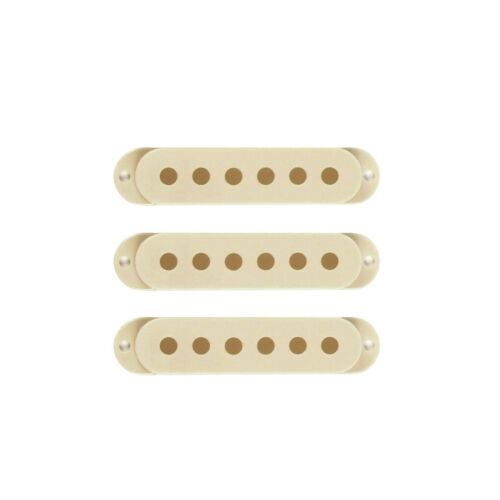 Aged White SSS Guitar Single Coil Pickup Covers 50/52/52mm Pole Pieces Spacing - Picture 1 of 8
