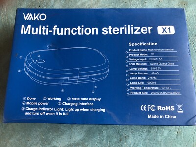 Brand New Vako Multi Function Sterilizer   For Phone Jewelry Toothbrush Earbuds