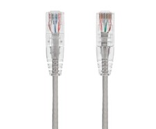 0.5ft Slim Cat6 28AWG UTP Ethernet Network Patch Cable Snagless, Gray