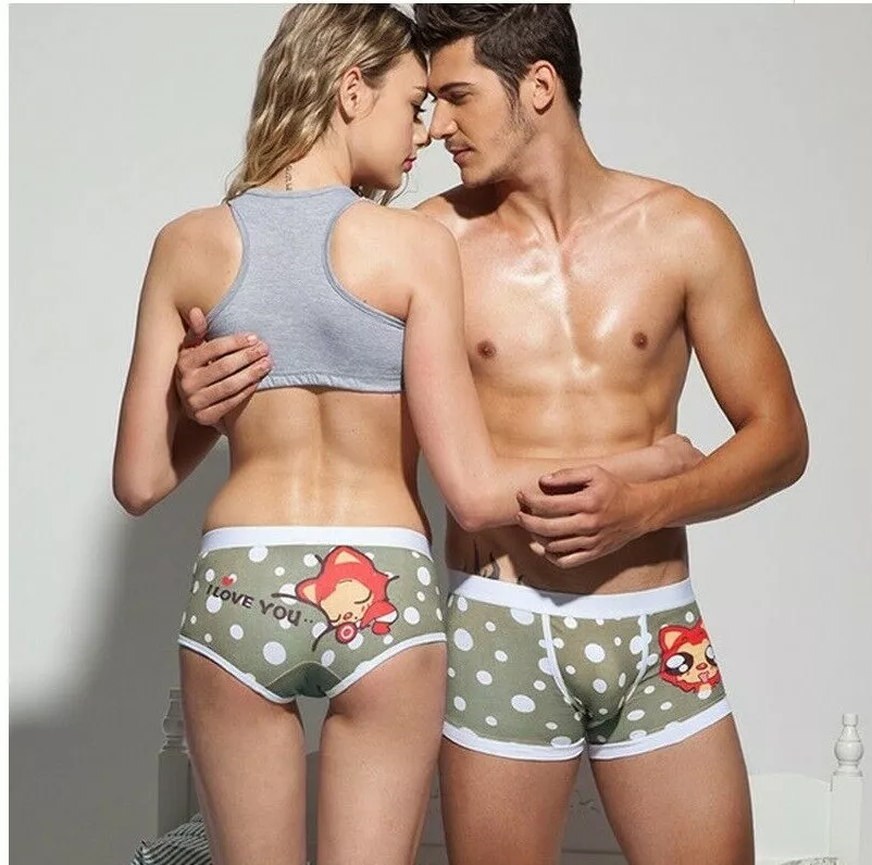  Men and Women Custom Funny Underwear Matching Set