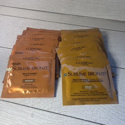 L'Oréal Paris Sublime Bronze Self-Tanning Towelettes 12 Towelettes NO BOX
