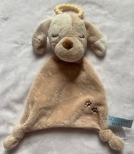 Douglas Baby Plush Tan White Puppy Dog Paws Lovey Blanket Teether Ring Security