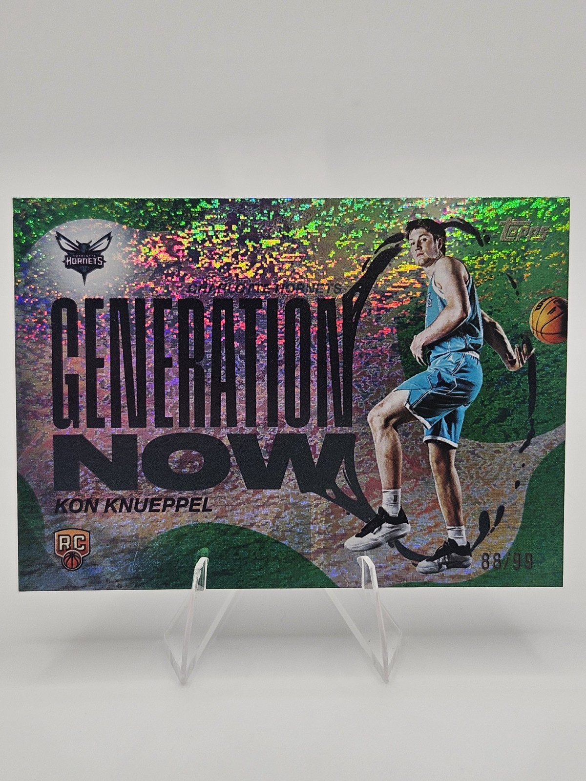 2025-26 Topps Generation Now Kon Knueppel #GN-4 Green Holofoil /99 (RC) NM+ -MB