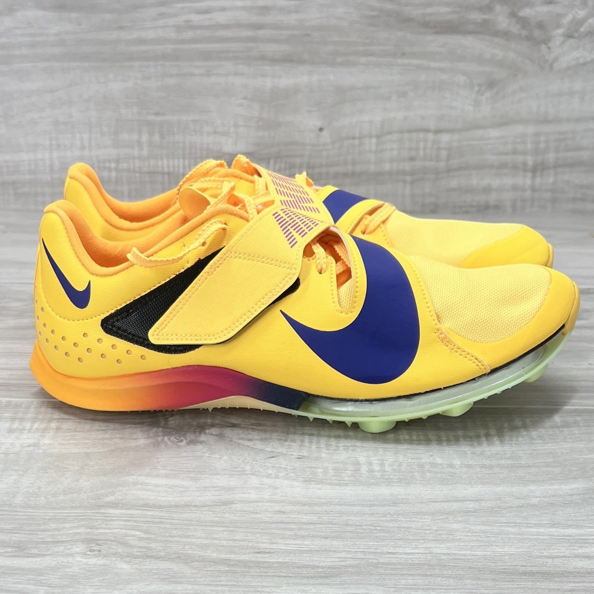 NEW Nike Air Zoom LJ Elite Long Jump Yellow Track Shoes nby FZ9326