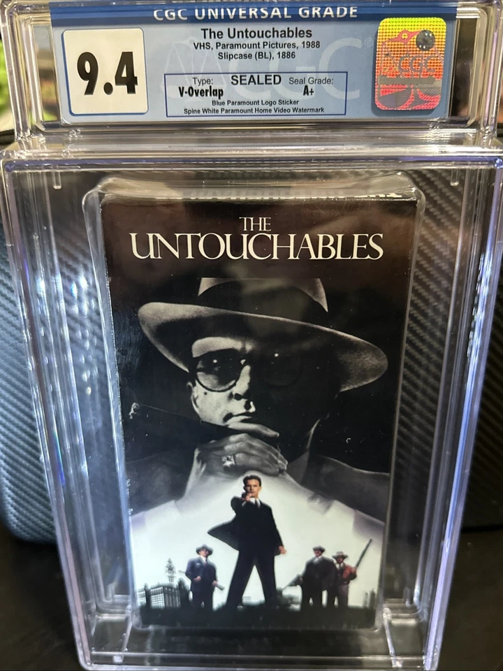 The Untouchables VHS 1988 CGC 9.4 Sealed A+ Paramount Connory Costner DeNiro Foto 2 de 4