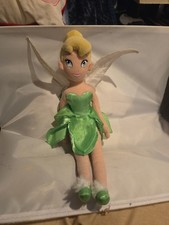 Disney Store 16" Plush Tinkerbell Tinker Bell Fairy Peter Pan Princess