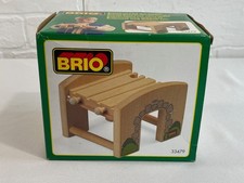 Vintage BRIO 33479 Tunnel and Double Bridge Wooden Railway Trains 1996 HTF NIB