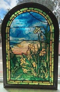 Louis Comfort Tiffany Daffodils Oyster Bay Stained Glass Suncatcher MMA Repro
