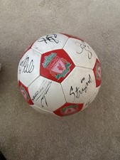 Liverpool FC Signed Football Multiple Autographs Premiership Club Original
