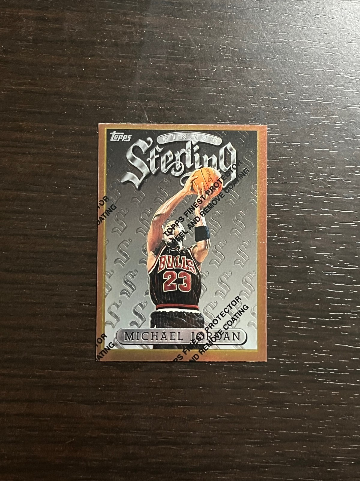 MICHAEL JORDAN 1996-97 Topps Finest Sterling Card #50 w/ Protective Peel! Bulls