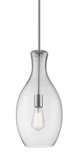 Chrome One Light Pendant from the Lagynos Collection Collection