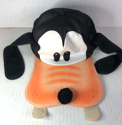 Vintage Disney World Goofy Trucker Hat with Floppy Ears & 3D Nose Mesh Cap Adult