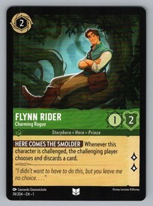 Disney Lorcana The First Chapter Flynn Rider - Charming Rogue 74/204 Uncommon