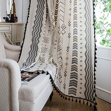Boho Curtains 2 Panels 84 Inches Long 59"W x 84"L Pack of 2 Geometric